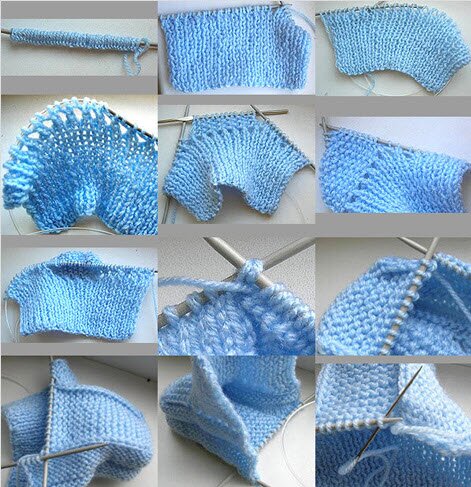 Схемы вязания пинеток спицами